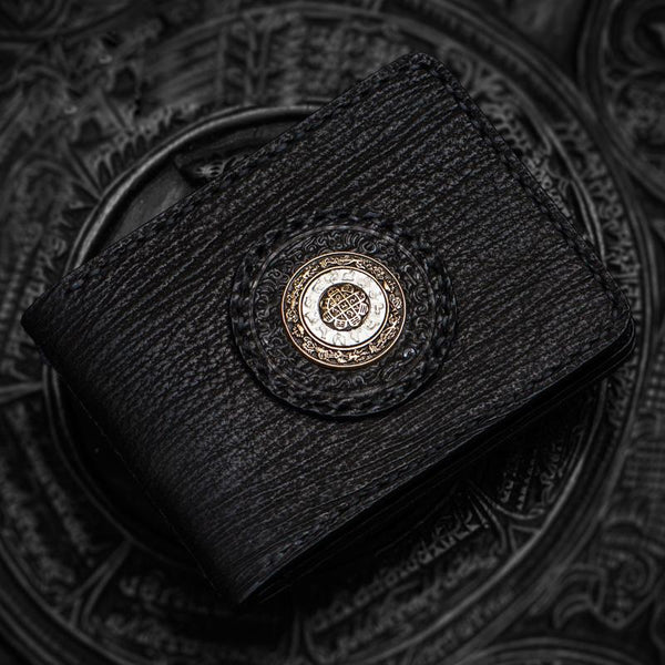 Handmade Leather Tooled Mens billfold Wallet Cool Leather Wallet Slim Wallet for Men - imessengerbags