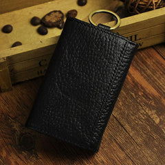 Handmade Leather Mens Cool Key Wallet Change Coin Wallet Key Holder Case Card Wallet for Men - imessengerbags