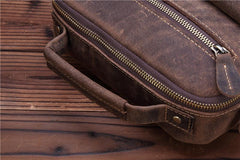 Genuine Leather Mens Cool Messenger Bag Work Bag Satchel Bag Briefcase Bag for men - imessengerbags