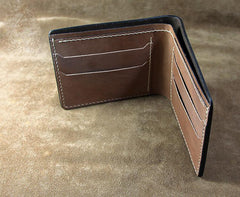 Handmade Leather Tooled TheWalkingDead Mens billfold Wallet Cool Leather Wallet Slim Wallet for Men - imessengerbags