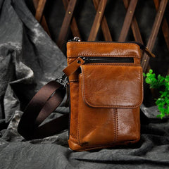 Small Leather Mens Belt Pouch Waist Bag Shoulder Bag BELT BAG For Men