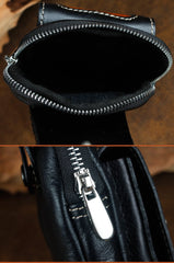 Cool Leather Mens Engraved Scorpion Biker Belt Pouch Waist Bag Drop Leg Bag for Men