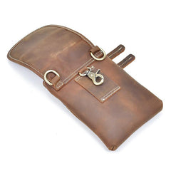 Leather Belt Pouch Mens Small Cases Waist Bag Hip Pack Belt Bag Fanny Pack Bumbag for Men