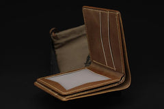 Handmade Leather Tooled World of Warcraft Lich King Mens billfold Wallet Cool Leather Wallet Slim Wallet for Men - imessengerbags