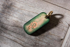 Handmade Leather Mens World of Warcraft Cool Keychain KeyCharm Keyring Pendant for Men - imessengerbags