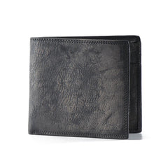 Handmade Leather Mens Cool Slim Leather Wallet Men Small Wallets Bifold for Men - imessengerbags