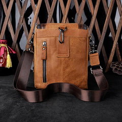 Leather Belt Pouch Mens Small Cases Waist Bag Hip Pack Belt Bag Fanny Pack Bumbag for Men - imessengerbags