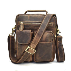 Genuine Leather Mens Cool Messenger Bag Work Bag Satchel Bag Briefcase Bag for men - imessengerbags