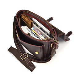 Vintage Leather Messenger Bag Shoulder Bag CrossBody Bag For Men - imessengerbags