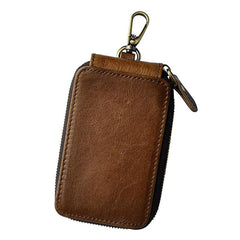 Handmade Leather Mens Cool Key Wallet Car Key Holder Case Card Wallet for Men - imessengerbags