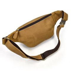 Vintage Leather Fanny Pack Mens Waist Bag Hip Pack Belt Bag for Men