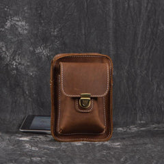 Leather Belt Pouch Mens Small Cases Waist Bag Hip Pack Belt Bag Fanny Pack Bumbag for Men - imessengerbags