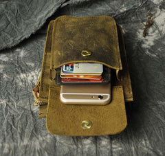 Leather Belt Pouch Mens Small Cases Waist Bag Hip Pack Belt Bag Fanny Pack Bumbag for Men - imessengerbags