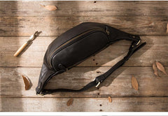 Leather Mens FANNY PACK MENS WAIST BAG HIP PACK BELT BAG FOR MEN