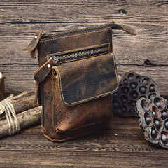 Leather Belt Pouch Mens Cases Waist Bag Hip Pack Belt Bag Fanny Pack Bumbag for Men