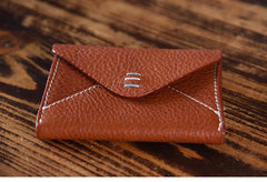 Handmade Mens Cool Short Leather Wallet Men Small Card Slim Wallets Bifold for Men