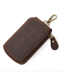 Handmade Leather Mens Cool Key Wallet Car Key Holder Case Card Wallet for Men - imessengerbags