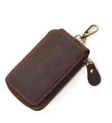 Handmade Leather Mens Cool Key Wallet Car Key Holder Case Card Wallet for Men - imessengerbags
