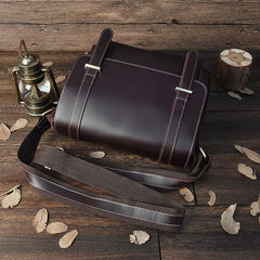 Vintage Leather Messenger Bag Shoulder Bag CrossBody Bag For Men - imessengerbags