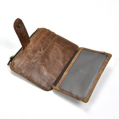 Cool Leather Mens Wallet Slim Wallet Card Front Pocket Wallet for Men - imessengerbags