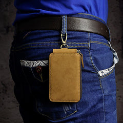 Handmade Leather Mens Cool Key Wallet Car Key Holder Case Card Wallet for Men - imessengerbags