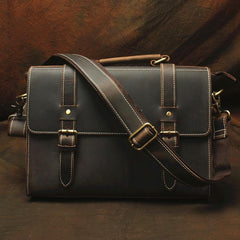 Vintage Leather Messenger Bag Briefcase Handbag Cool Shoulder Bag For Men