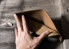 Handmade Leather Mens Cool Slim Leather Wallet Men Small Wallets Bifold for Men - imessengerbags