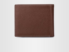 Genuine Leather Mens Cool Slim Leather Wallet Men Small Wallets Bifold for Men - imessengerbags