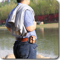 Cool Leather Mens Cigarette Case with Belt Loop Cigarette Holder Lighter Holder for Men - imessengerbags