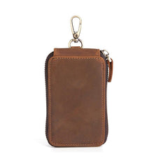 Handmade Leather Mens Cool Key Wallet Car Key Holder Case Card Wallet for Men - imessengerbags