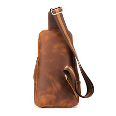 Cool Leather Chest Bag Sling Bag Sling Crossbody Bag Sling Travel Bag Sling Hiking Bag For Men