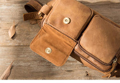 Leather Mens FANNY PACK MENS WAIST BAG HIP PACK BELT BAG FOR MEN - imessengerbags