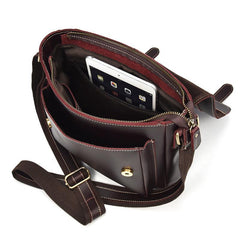 Vintage Leather Messenger Bag Shoulder Bag CrossBody Bag For Men - imessengerbags
