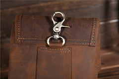 Leather Belt Pouch Mens Small Cases Waist Bag Hip Pack Belt Bag Fanny Pack Bumbag for Men