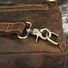 Cool Leather Chest Bag Sling Bag Crossbody Bag Travel Bag Sling Hiking Bag For Mens