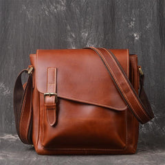 Cool Leather Men Vintage Coffee Messenger Bag Shoulder Bags for Men