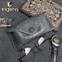 Handmade Leather Floral Sunglass Case Mens Women Cool Glasses Box Glasses Case Glasses Holder for Men