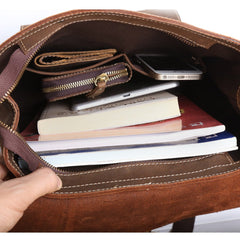 Genuine Leather Mens Cool Backpack Sling Bag Large Black Travel Bag Hiking Bag for men