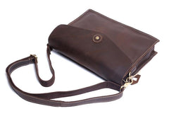 Genuine Leather Mens Cool Messenger Bag Clutch Bag Chest Bag Bike Bag Cycling Bag for men - imessengerbags
