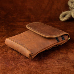 Leather Belt Pouch Mens Cases Waist Bag Hip Pack Belt Bag Fanny Pack Bumbag for Men