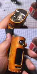 Handmade Tooled Leather Brown Mens LA PETITE BOX Holder Cigarette Case for Men