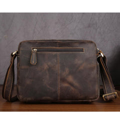 Handmade Leather Mens Cool Small Messenger Bag iPad Bag Chest Bag Bike Bag Cycling Bag for men - imessengerbags
