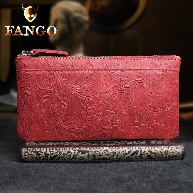 Handmade Leather Mens Cool Zipper Phone Travel Long Wallet Holder Slim Clutch Wallets for Men - imessengerbags