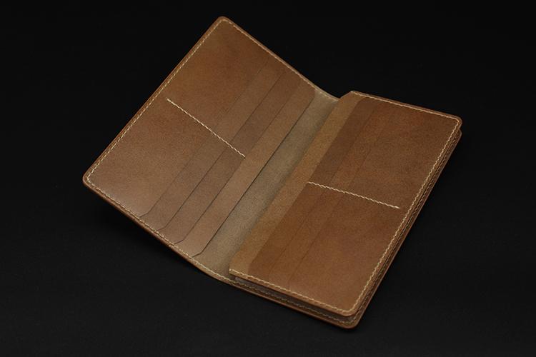 Handmade Leather Tooled Shakya Muni Buddhism Mens Long Wallet Cool Leather Wallet Clutch Wallet for Men - imessengerbags