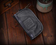 Genuine Leather Mens Cool Key Wallet Car Key Holder Car Key Case for Camel Men - imessengerbags