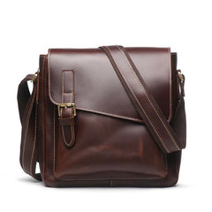 Cool Leather Men Vintage Coffee Messenger Bag Shoulder Bags for Men