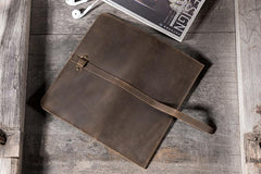 Handmade Leather Mens Clutch Wallet Cool Leather Wallet Long Phone Wallets for Men - imessengerbags