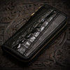 Handmade Leather Mens Chain Biker Wallet Cool Leather Wallet Long Clutch Wallets for Men