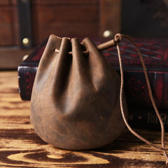 Handmade Leather Mens Cool Change Coin Wallet Coin Holder Coin Pouch Case for Men