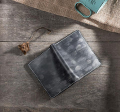 Handmade Leather Mens Cool Slim Leather Wallet Men Small Wallets Bifold for Men - imessengerbags